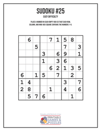 Sudoku Easy #25