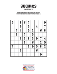 Sudoku Easy #29