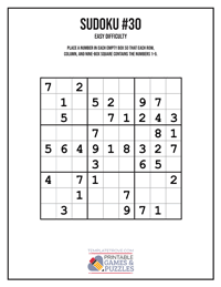 Sudoku Easy #30