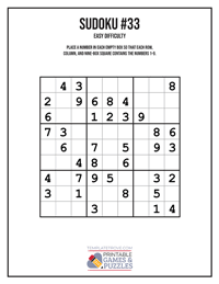Sudoku Easy #33