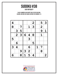 Sudoku Easy #38