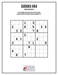 Sudoku Expert #84
