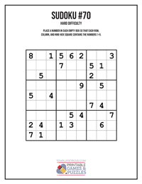 Sudoku Hard #70