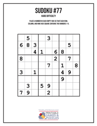 Sudoku Hard #77