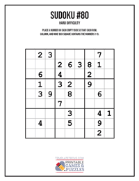 Sudoku Hard #80