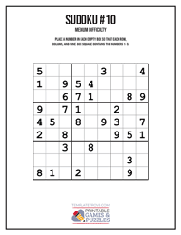 Sudoku Medium #10