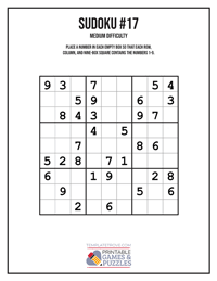 Sudoku Medium #17