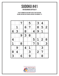 Sudoku for Beginners #41