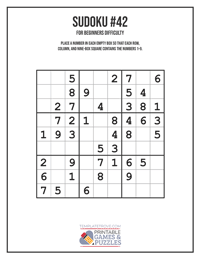 Sudoku for Beginners #42
