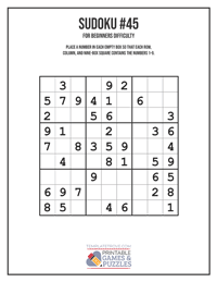 Sudoku for Beginners #45