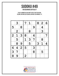 Sudoku for Beginners #49