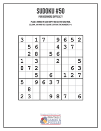 Sudoku for Beginners #50