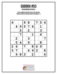 Sudoku for Beginners #53