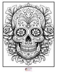 Sugar Skulls Coloring Pages for Adults 10B