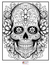 Sugar Skulls Coloring Pages for Adults 2B