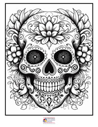 Sugar Skulls Coloring Pages for Adults 5B