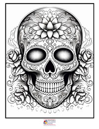 Sugar Skulls Coloring Pages for Adults 6B