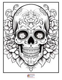 Sugar Skulls Coloring Pages for Adults 8B