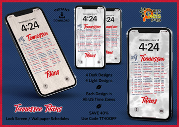 2023-24 Tennessee Titans Lock Screen Wallpaper Schedules
