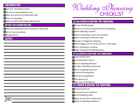 Purple Wedding Planning List
