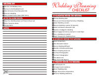 Wedding Planning Checklist - Red