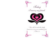 Wedding Program Cover 1 - Hot Pink