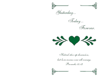 Wedding Program Cover 2 - Forest Green
