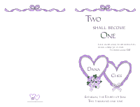 Wedding Program Cover 4 - Lavender