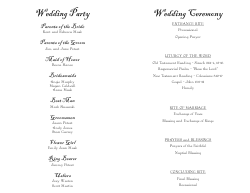 Wedding Program Template 12