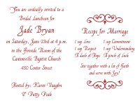 Wedding Shower Invitation 2 - Ruby Red