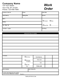 Work Order Form 2