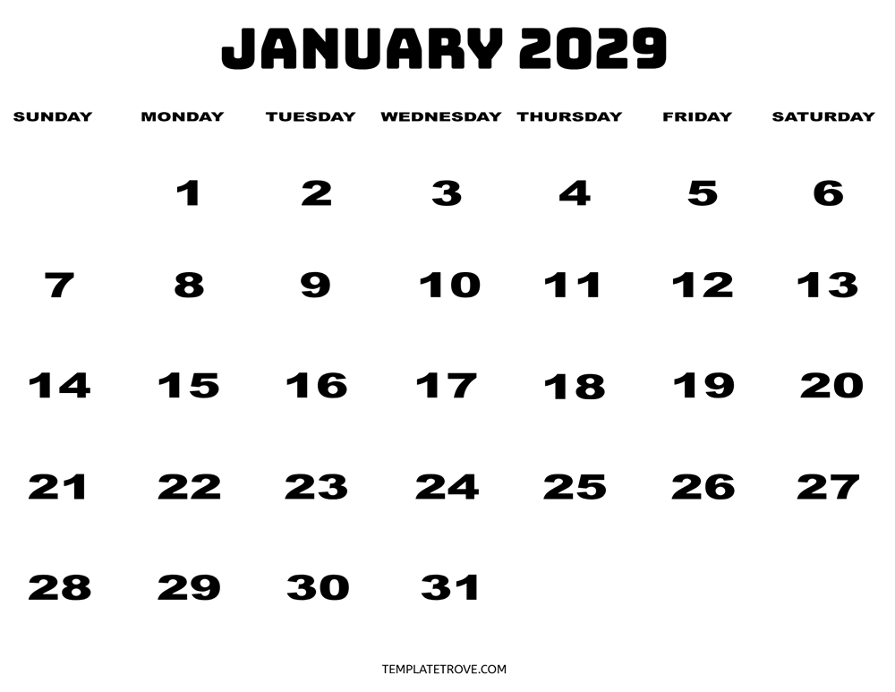 2029 Personalized Calendar